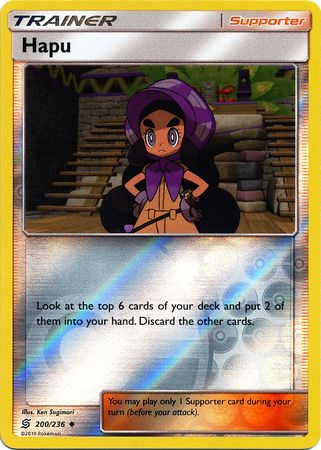 200/236 Hapu Uncommon Trainer Reverse Holo - The Feisty Lizard