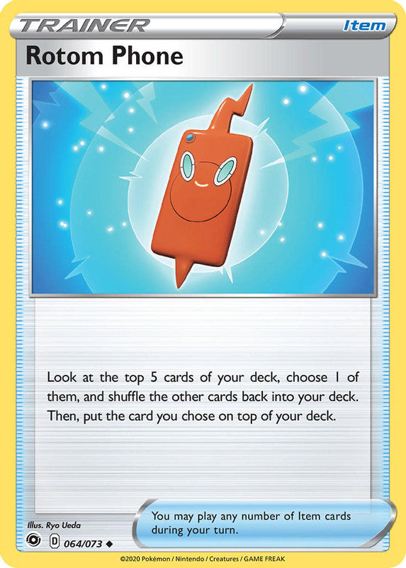 064/073 Rotom Phone Trainer Uncommon Champion's Path - The Feisty Lizard
