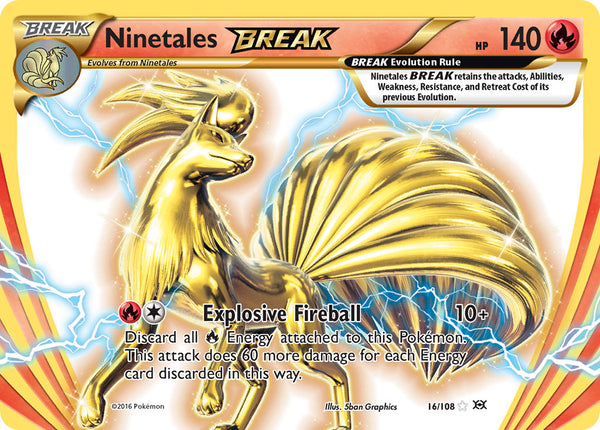 16/108 Ninetales BREAK Rare BREAK Evolutions - The Feisty Lizard