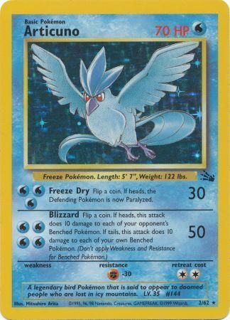 2/62 Articuno Holo Rare Fossil Set Unlimited - The Feisty Lizard