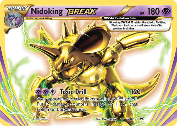 46/108 Nidoking BREAK Rare BREAK Evolutions - The Feisty Lizard