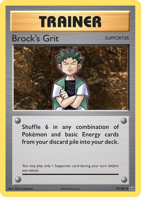 74/108 Brock's Grit Uncommon Trainer Evolutions - The Feisty Lizard