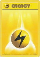 100/102 Lightning Energy Base Set Unlimited - The Feisty Lizard
