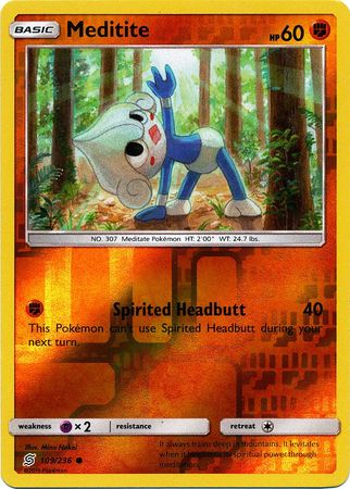109/236 Meditite Common Reverse Holo - The Feisty Lizard