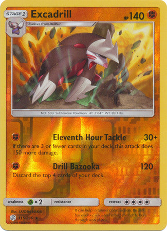 115/236 Excadrill Rare Holo Reverse Holo Cosmic Eclipse - The Feisty Lizard