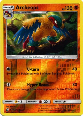 121/236 Archeops Rare Reverse Holo - The Feisty Lizard