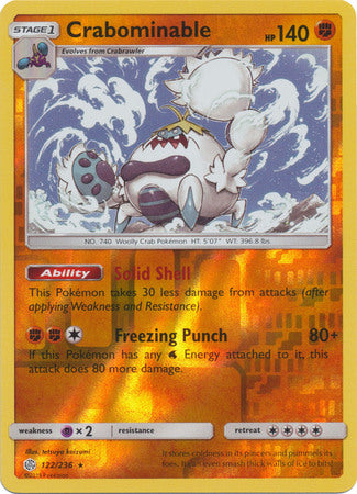 122/236 Crabominable Rare Reverse Holo Cosmic Eclipse - The Feisty Lizard