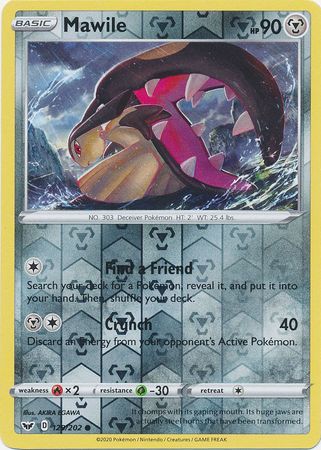 129/202 Mawile Common Reverse Holo Sword & Shield - The Feisty Lizard