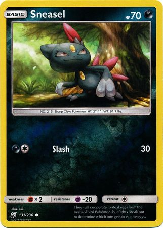 131/236 Sneasel Common Reverse Holo - The Feisty Lizard