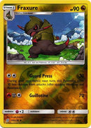 155/236 Fraxure Uncommon Reverse Holo - The Feisty Lizard