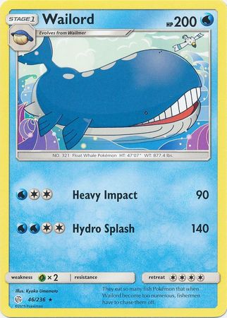 46/236 Wailord Rare Cosmic Eclipse - The Feisty Lizard