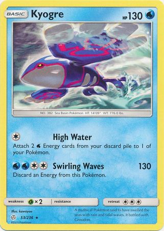 53/236 Kyogre Rare Cosmic Eclipse - The Feisty Lizard