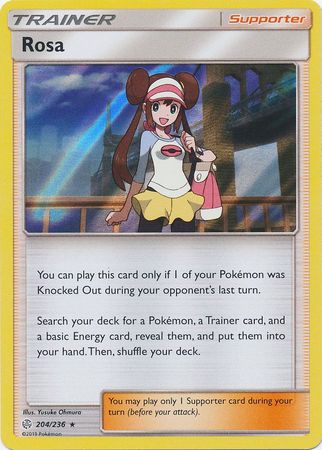 204/236 Rosa Rare Holo Trainer Cosmic Eclipse - The Feisty Lizard