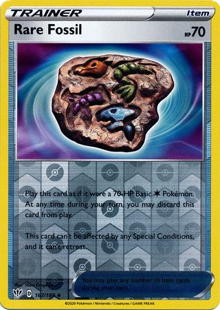 167/189 Rare Fossil Trainer Uncommon Reverse Holo Darkness Ablaze - The Feisty Lizard