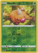 001/185 Weedle Common Reverse Holo Vivid Voltage - The Feisty Lizard