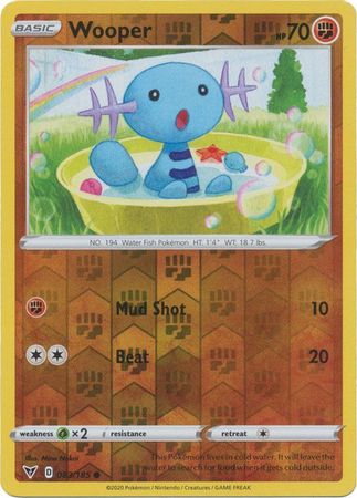 083/185 Wooper Common Reverse Holo Vivid Voltage - The Feisty Lizard