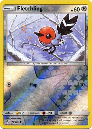 179/236 Fletchling Common Reverse Holo - The Feisty Lizard