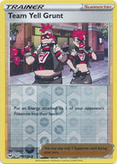 184/202 Team Yell Grunt Trainer Uncommon Reverse Holo Sword & Shield - The Feisty Lizard