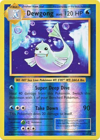 29/108 Dewgong Rare Reverse Holo XY Evolutions - The Feisty Lizard