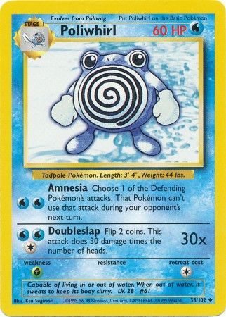 38/102 Poliwhirl Uncommon Base Set Unlimited - The Feisty Lizard