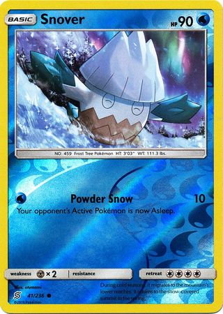 41/236 Snover Common Reverse Holo - The Feisty Lizard
