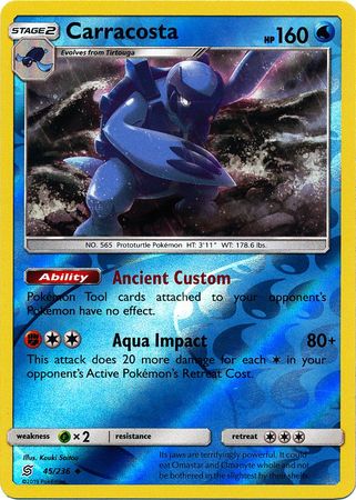 45/236 Carracosta Uncommon Reverse Holo - The Feisty Lizard