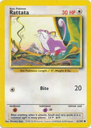 61/102 Rattata Common Base Set Unlimited - The Feisty Lizard