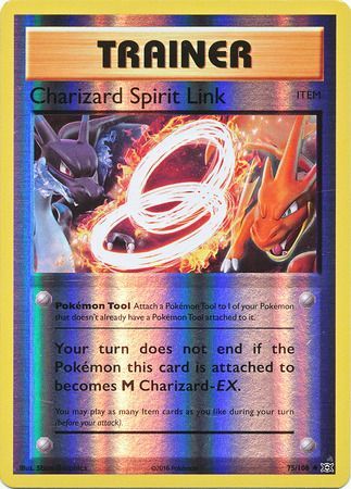 75/108 Charizard Spirit Link Uncommon Trainer XY Evolutions - The Feisty Lizard