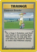 76/102 Pokémon Breeder Trainer Rare Base Set Unlimited - The Feisty Lizard