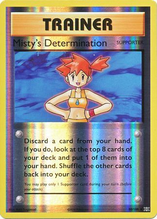 80/108 Misty's Determination Uncommon Trainer XY Evolutions - The Feisty Lizard