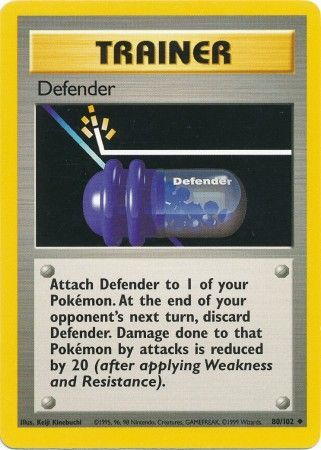 80/102 Defender Trainer Uncommon Base Set Unlimited - The Feisty Lizard