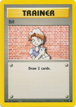 91/102 Bill Trainer Common Base Set Unlimited - The Feisty Lizard