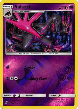99/236 Salazzle Rare Reverse Holo - The Feisty Lizard