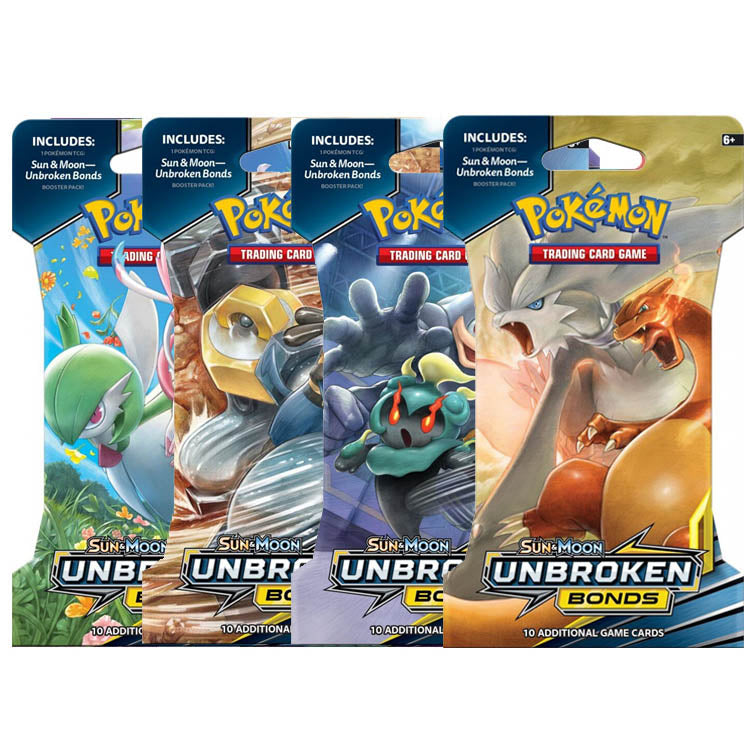 Pokemon TCG Sun & Moon Unbroken Bonds Booster Blister Pack - The Feisty Lizard