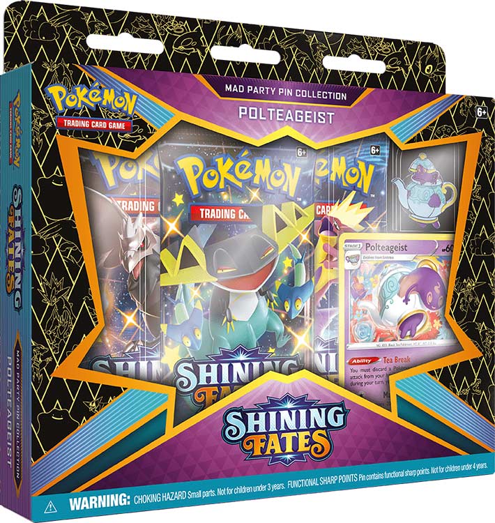 Pokemon TCG Shining Fates Mad Party Pin Collection (PRE-ORDER) - The Feisty Lizard