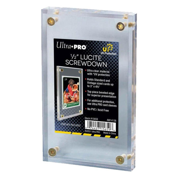 ULTRA PRO Card Holder Lucite UV 1/2" Screwdown - The Feisty Lizard Melbourne Australia
