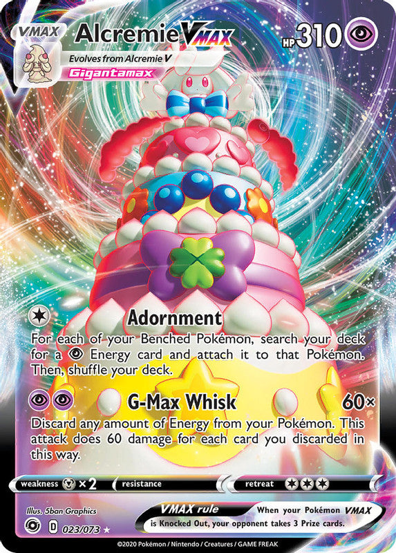 023/073 Alcremie VMAX Ultra Rare Champion's Path - The Feisty Lizard
