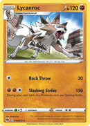 030/073 Lycanroc Holo Rare Champion's Path - The Feisty Lizard
