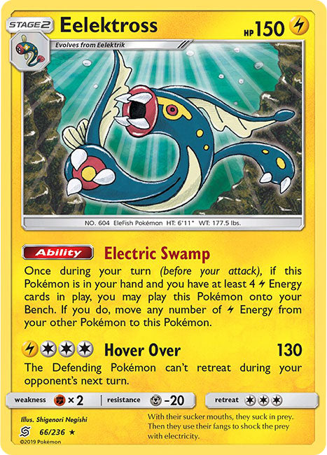 66/236 Eelektross Holo Rare - The Feisty Lizard