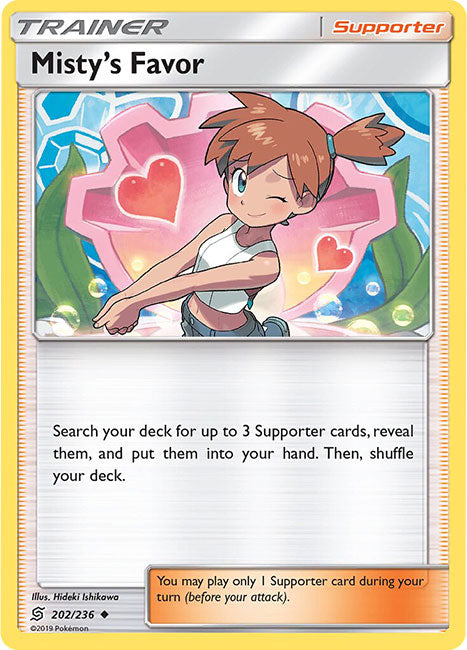 202/236 Misty's Favor Uncommon Trainer Unified Minds - The Feisty Lizard