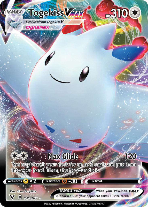 141/185 Togekiss VMAX Ultra Rare Vivid Voltage - The Feisty Lizard
